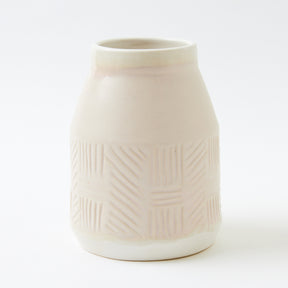 Abalone & Alabaster Carved Vase