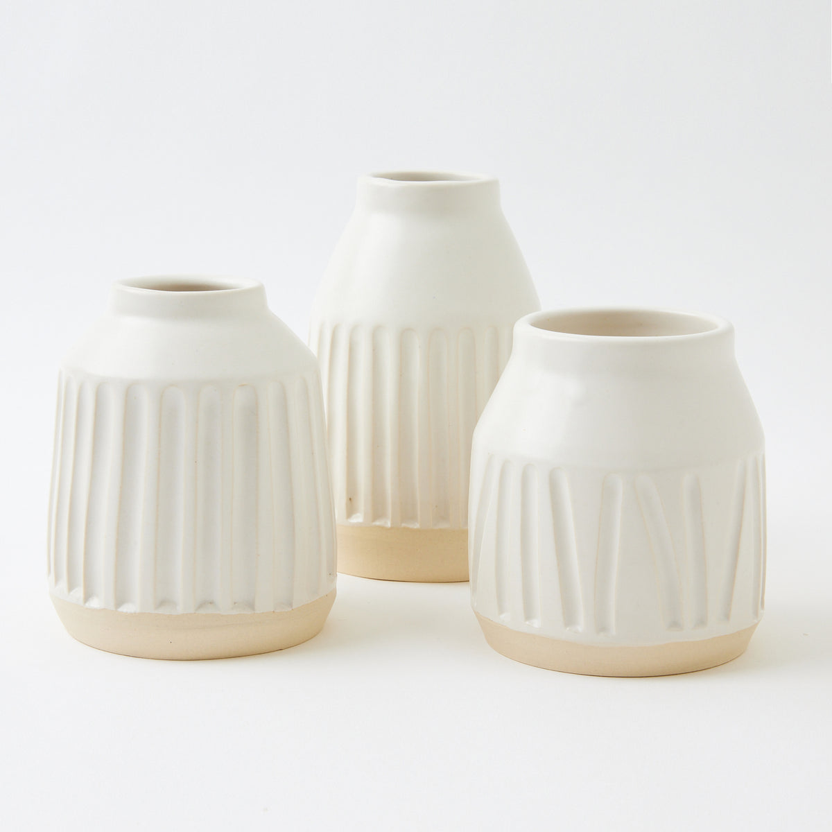 Small Alabaster Satin Carved Vase