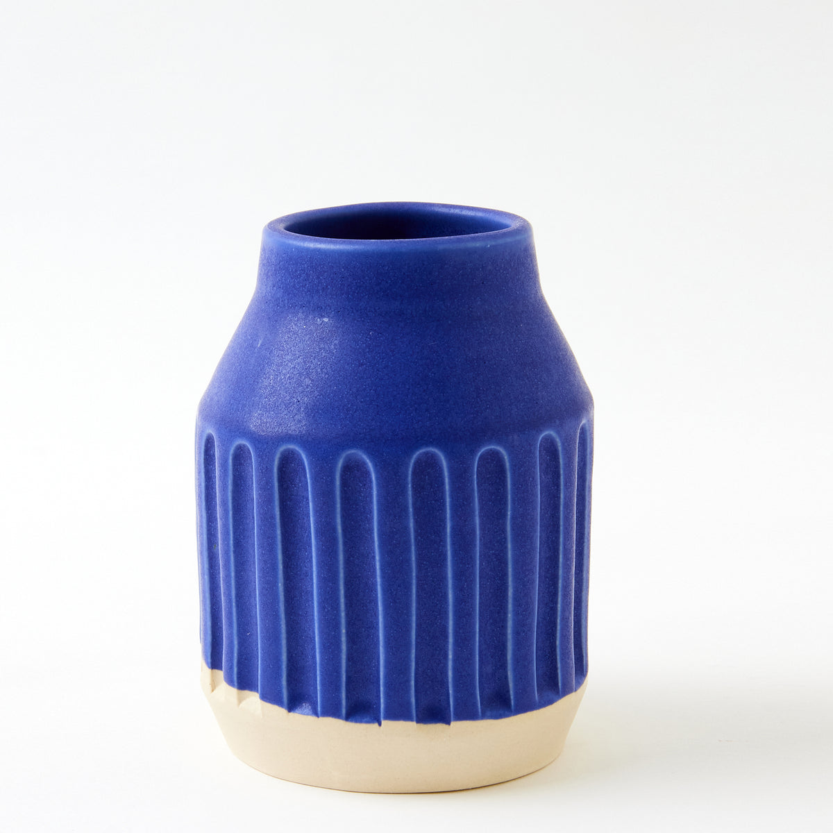 Small Carved Matte Vase