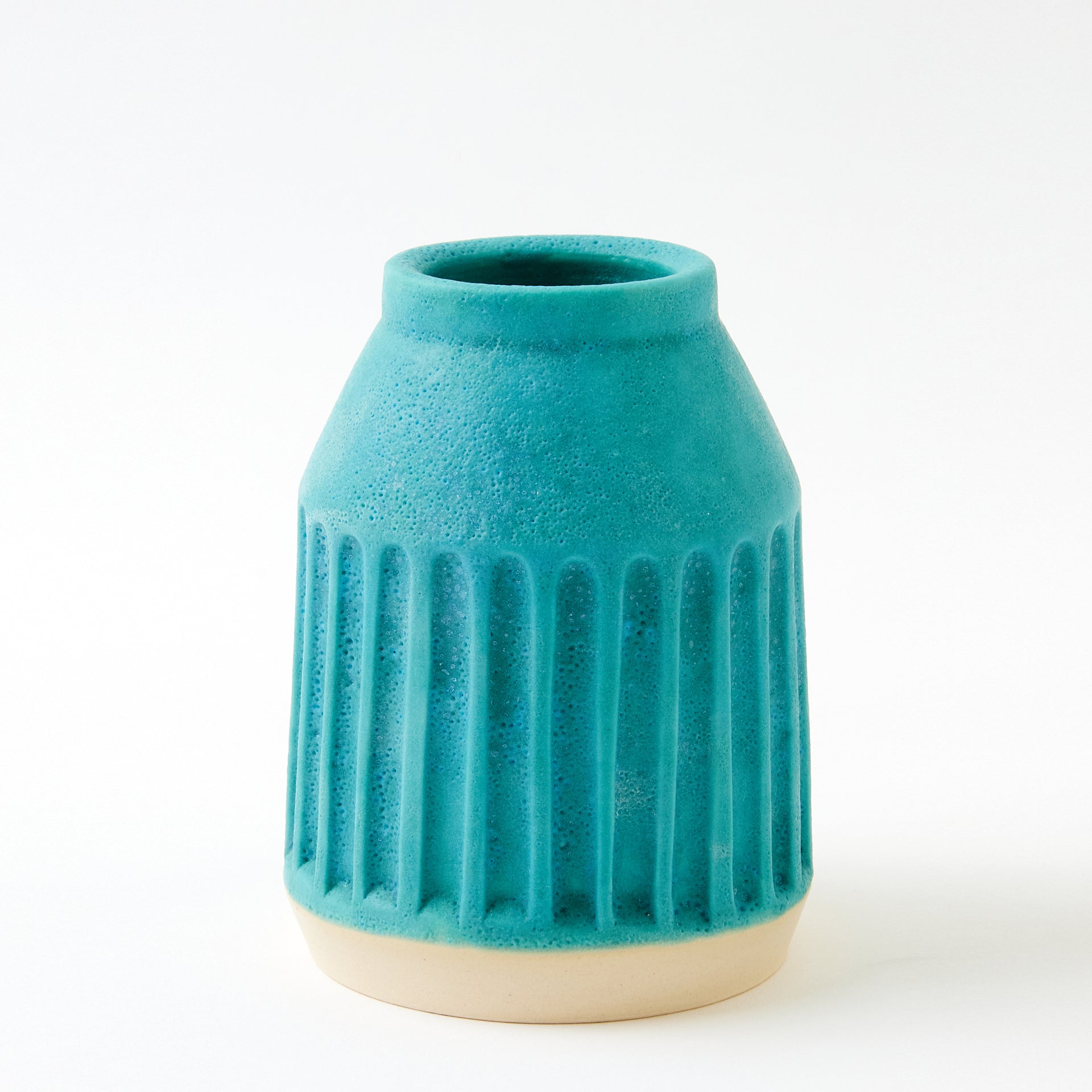 Small Carved Matte Vase