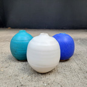 Stoneware Short Bud Vases by Judy Jackson