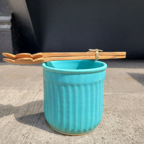 Stoneware Utensil Holder by Judy Jackson