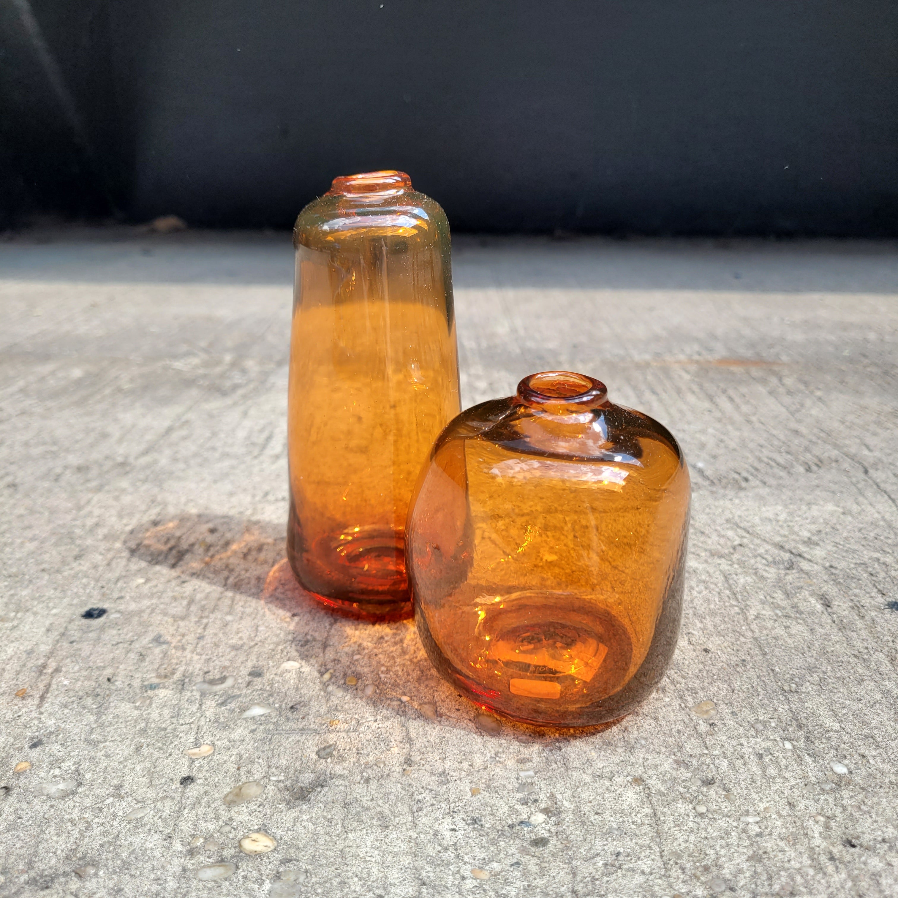 Apricot Glass Bud Vase by Gary Bodker