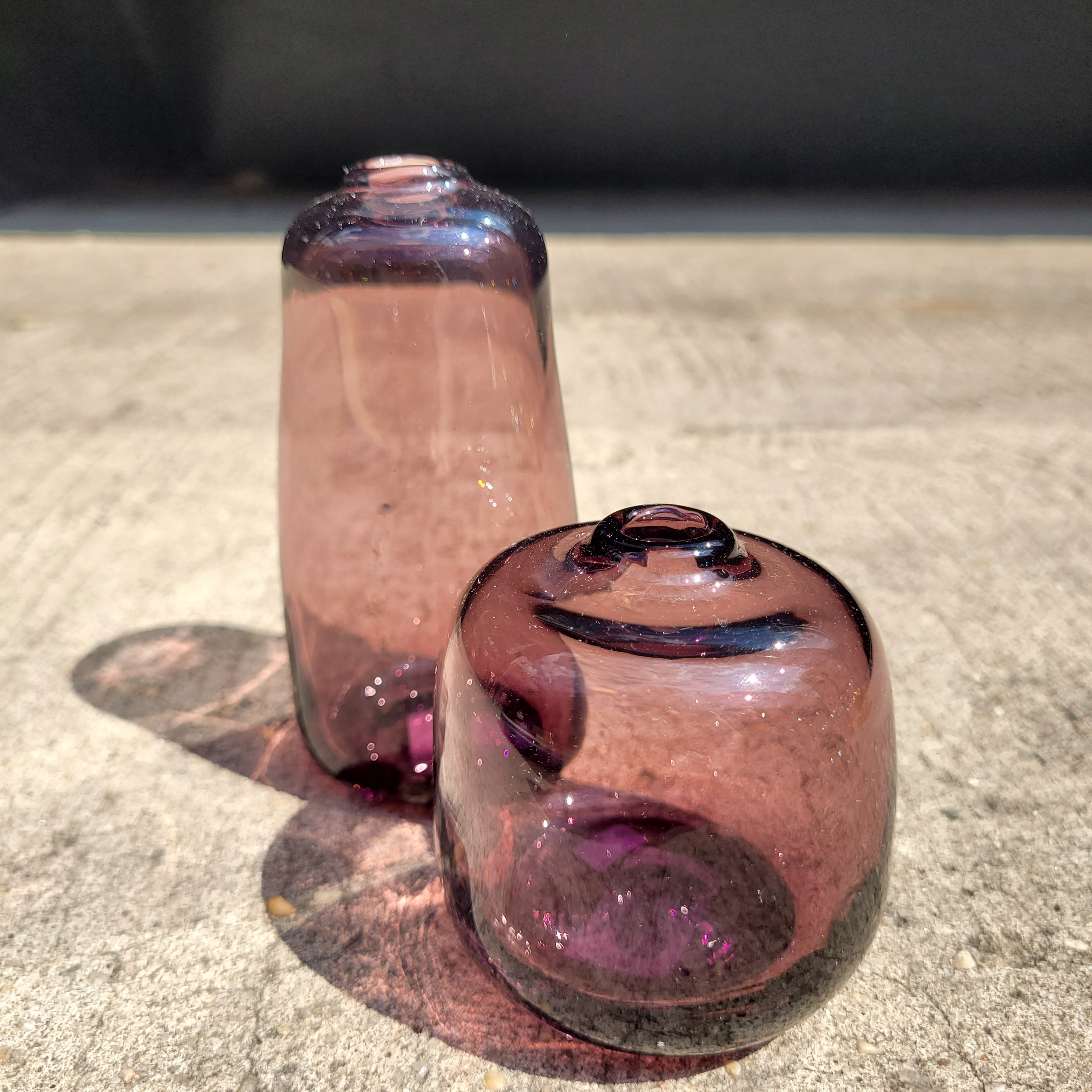 Plum Glass Bud Vase by Gary Bodker