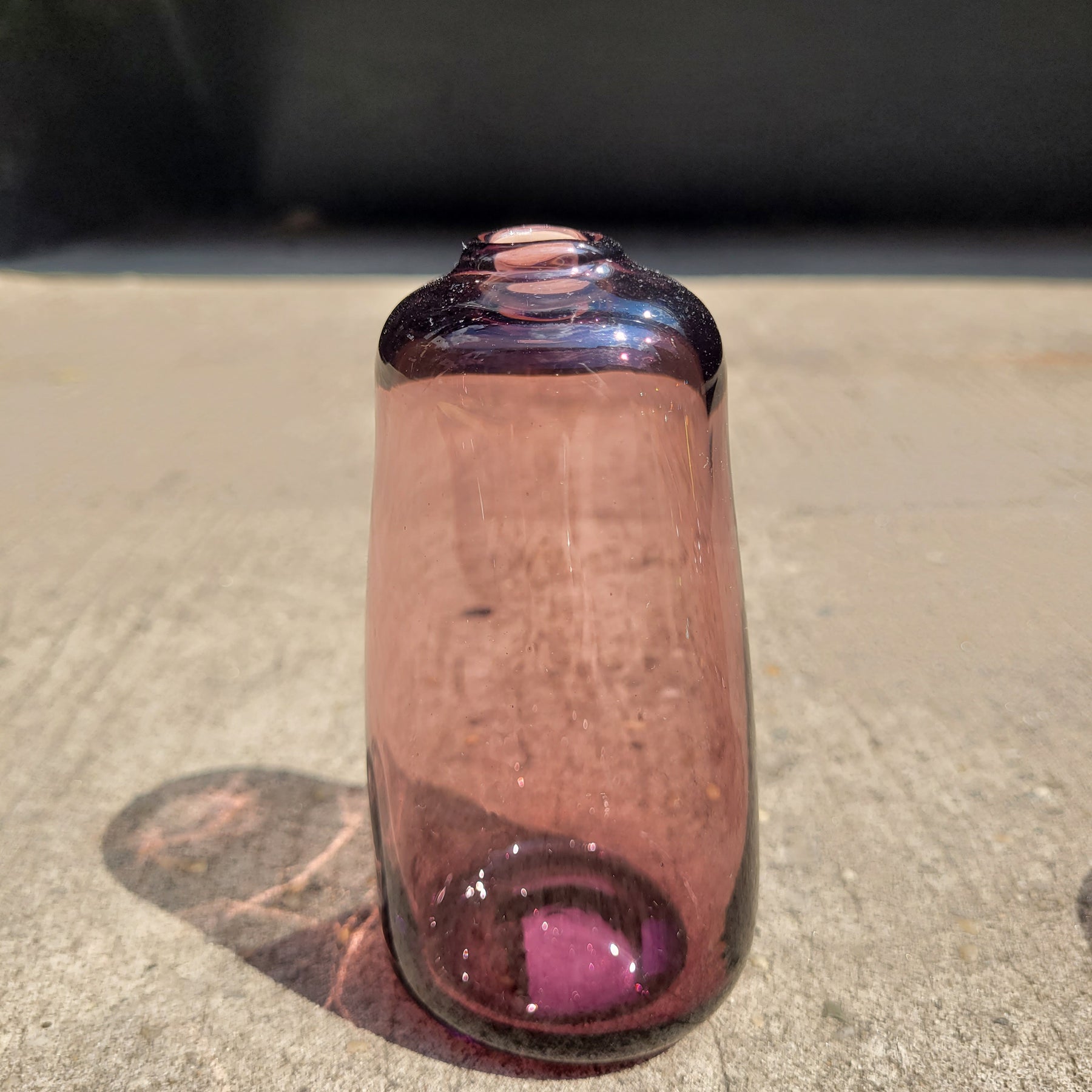 Plum Glass Bud Vase by Gary Bodker