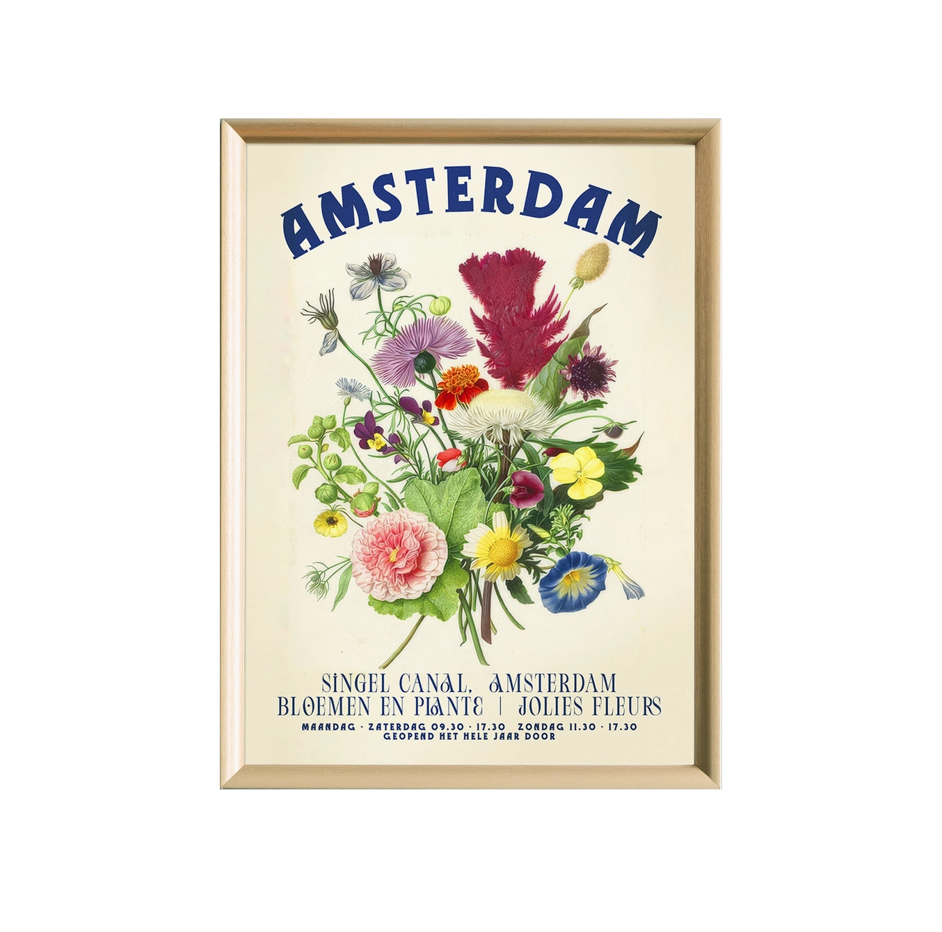 Amsterdam Flower Market Poster (Unframed)