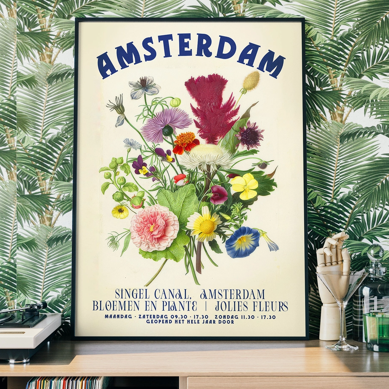 Amsterdam Flower Market Poster (Unframed)