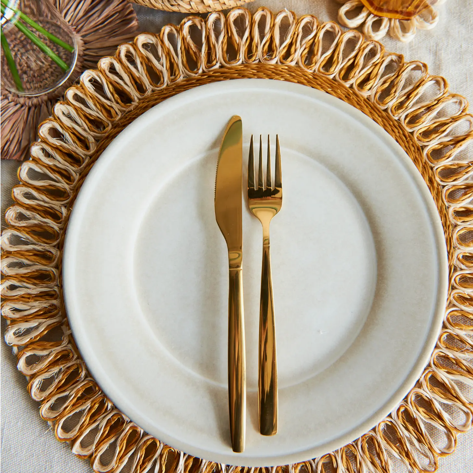 Araw Woven Placemat in Abaca, Set of 2