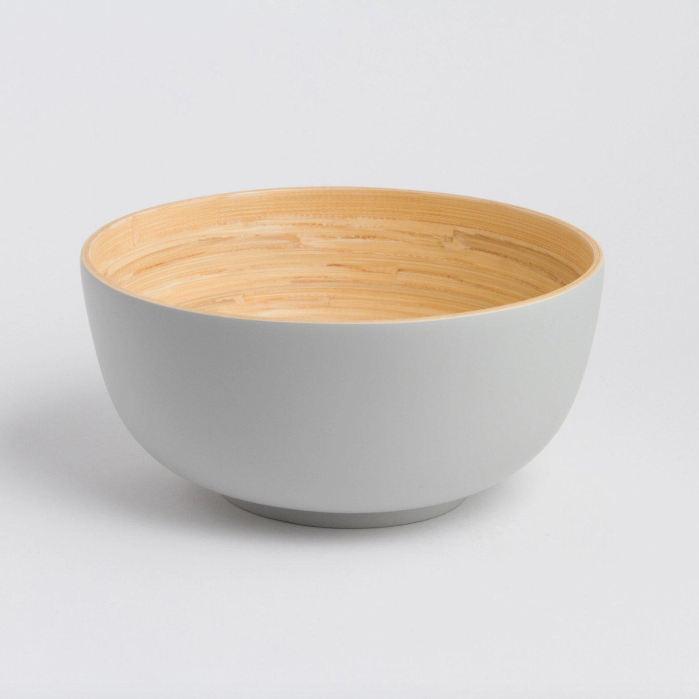 Bamboo Serving Bowl, Matte Grey