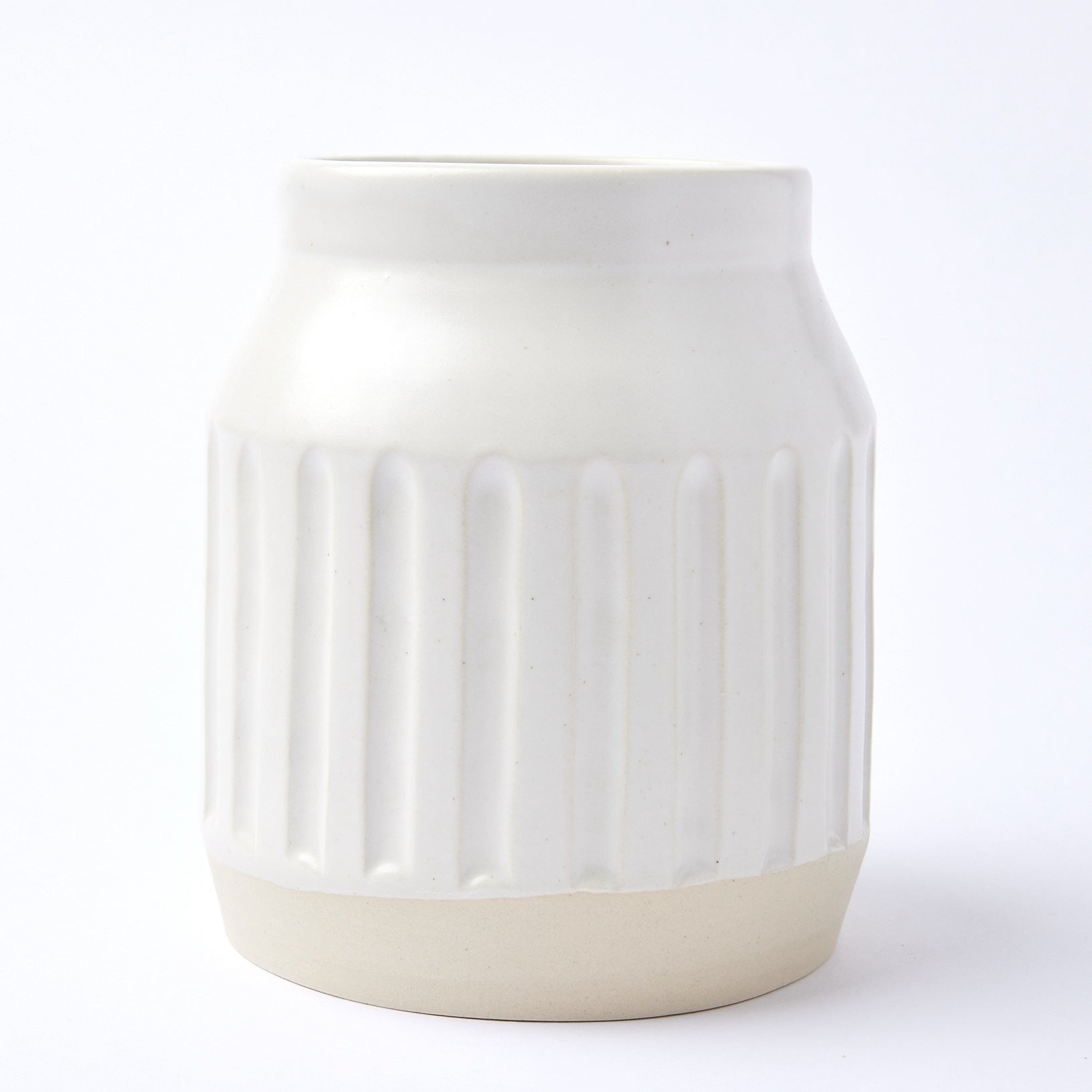 Small Alabaster Satin Carved Vase