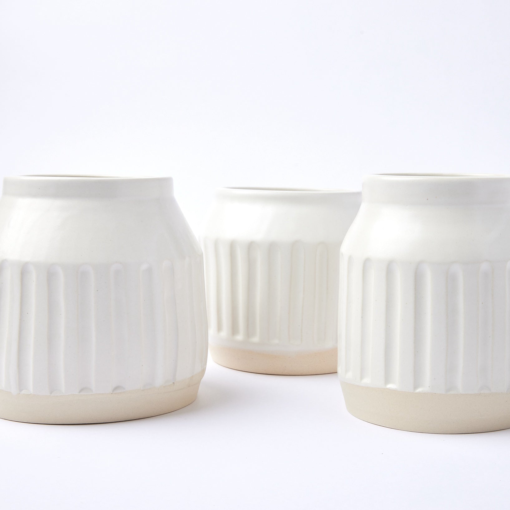 Small Alabaster Satin Carved Vase