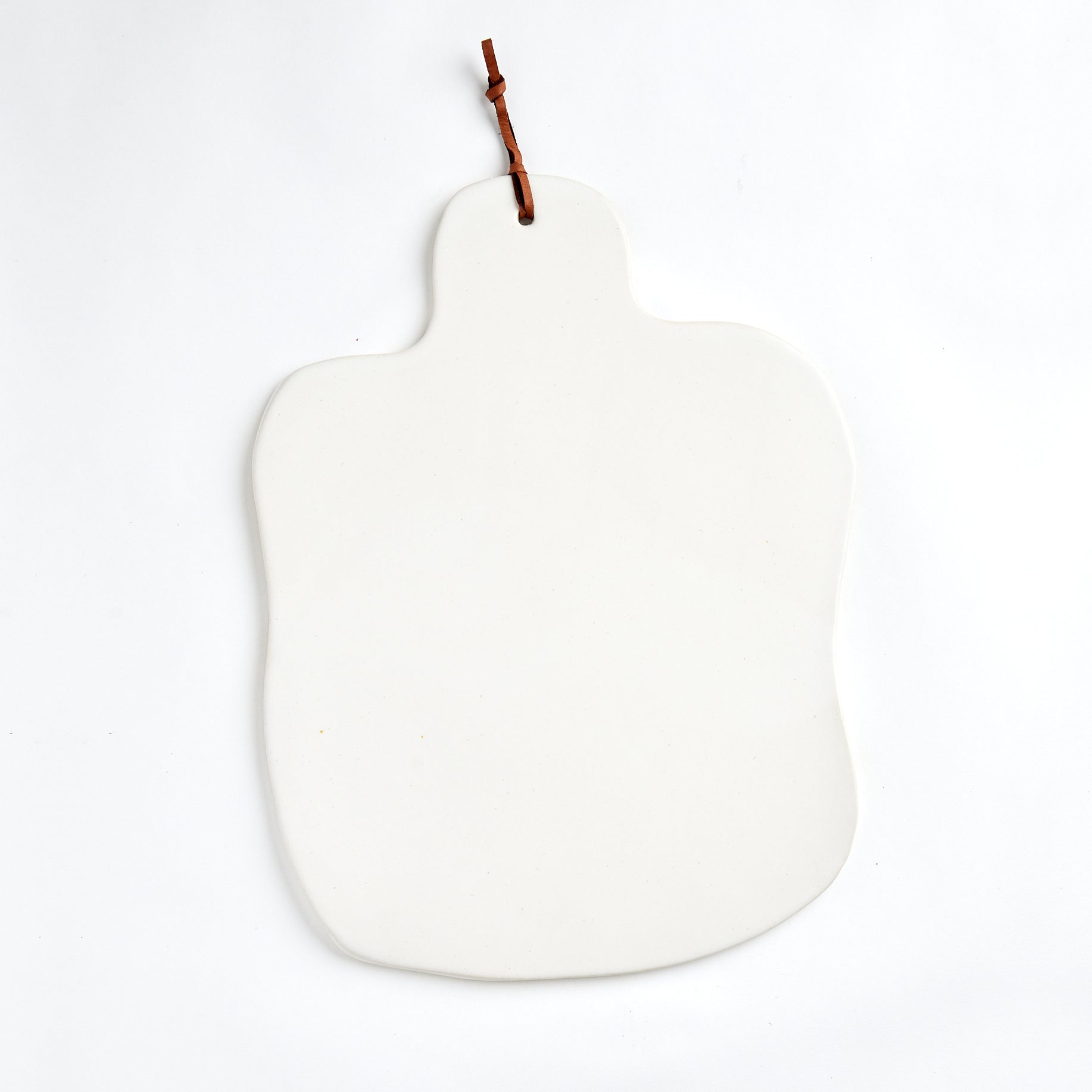 Ceramic Cheese Board with Leather Tie
