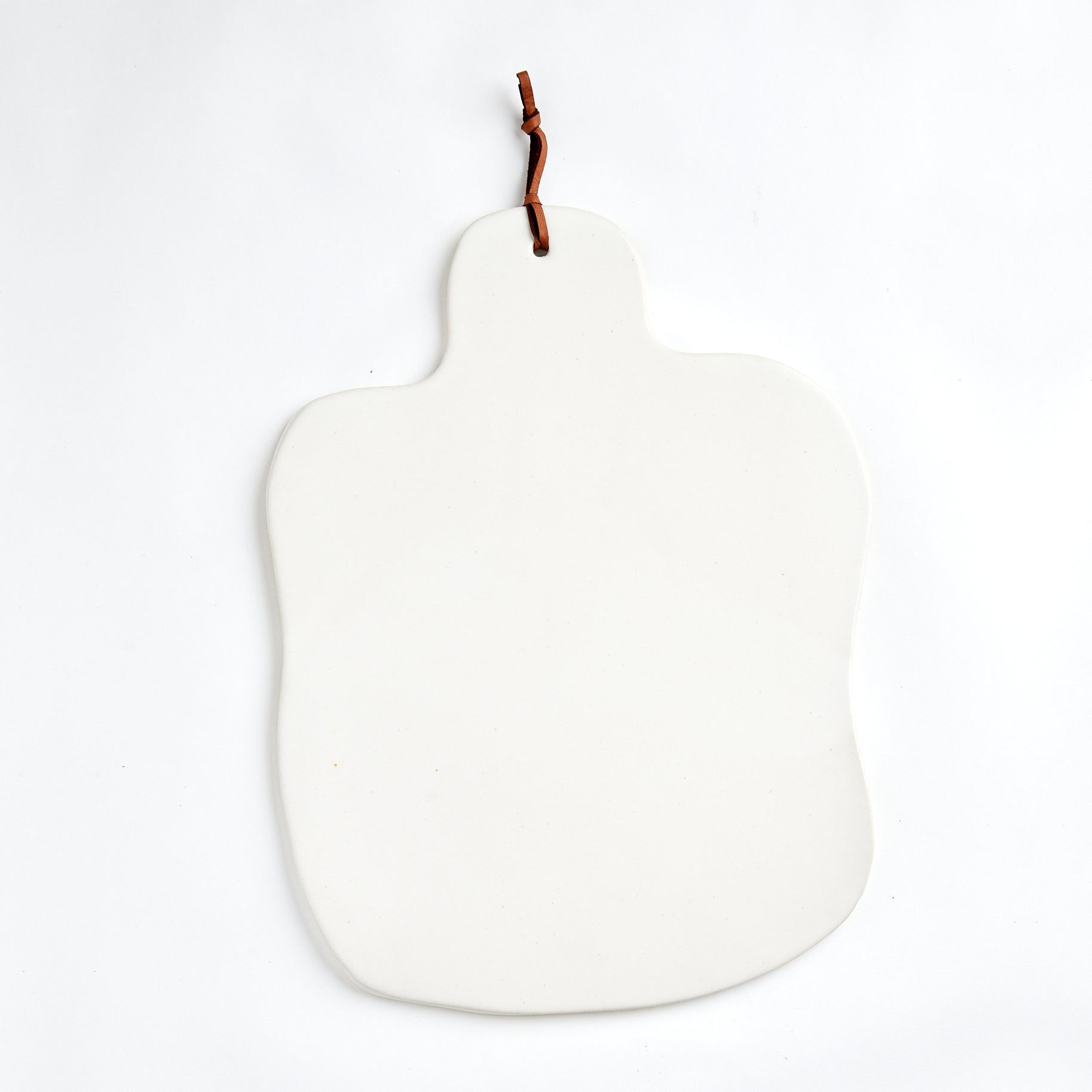 Ceramic Cheese Board with Leather Tie