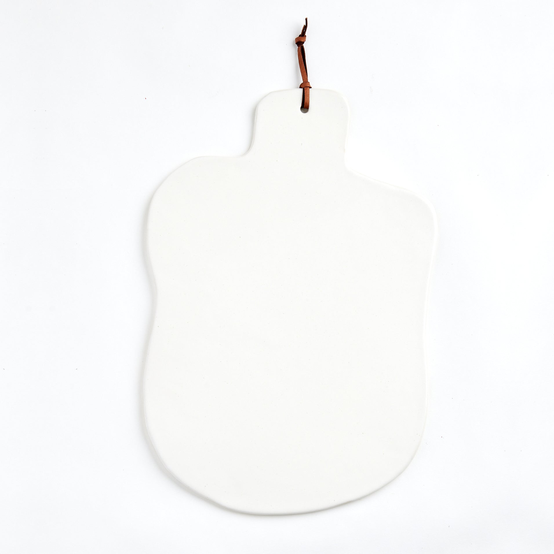 Ceramic Cheese Board with Leather Tie