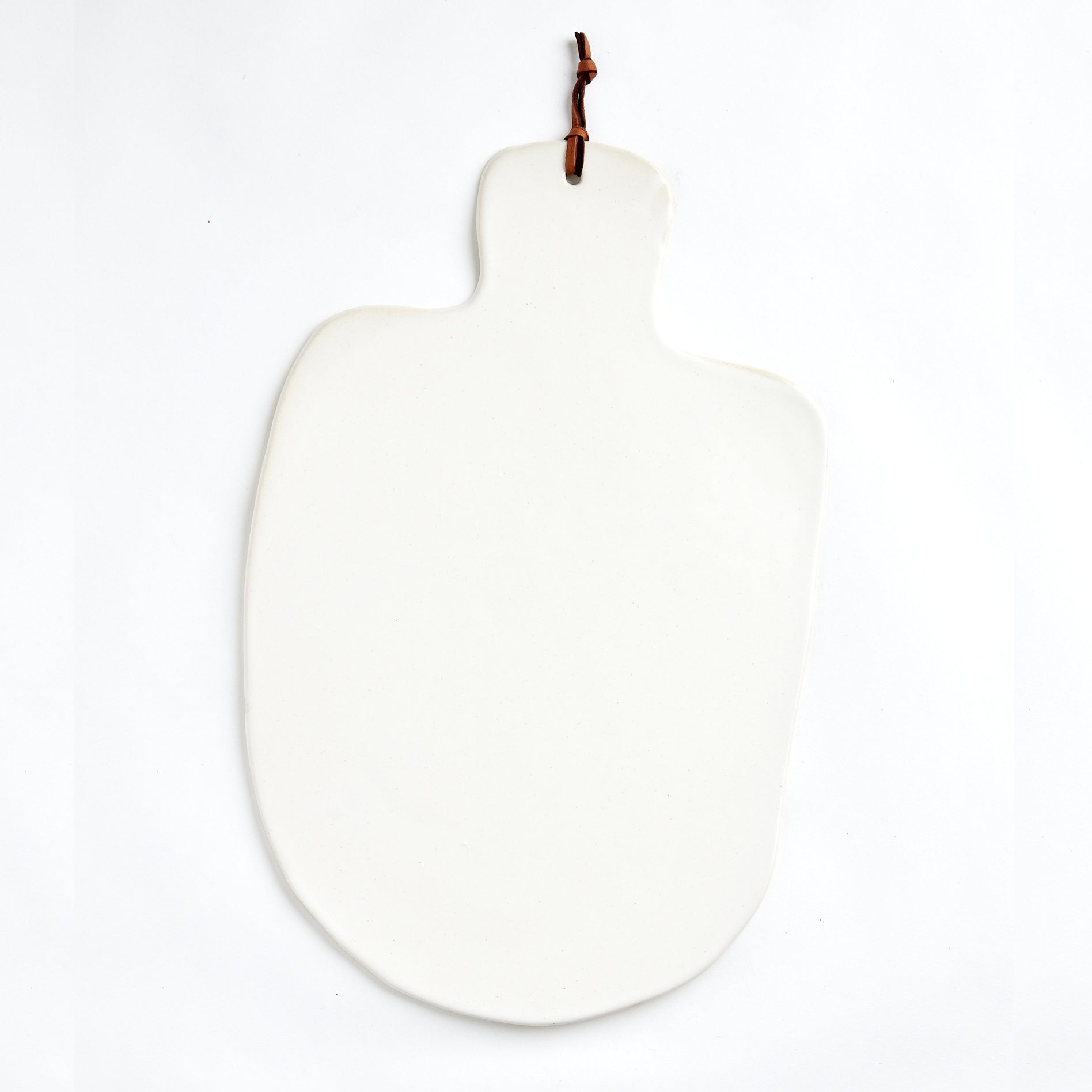 Ceramic Cheese Board with Leather Tie