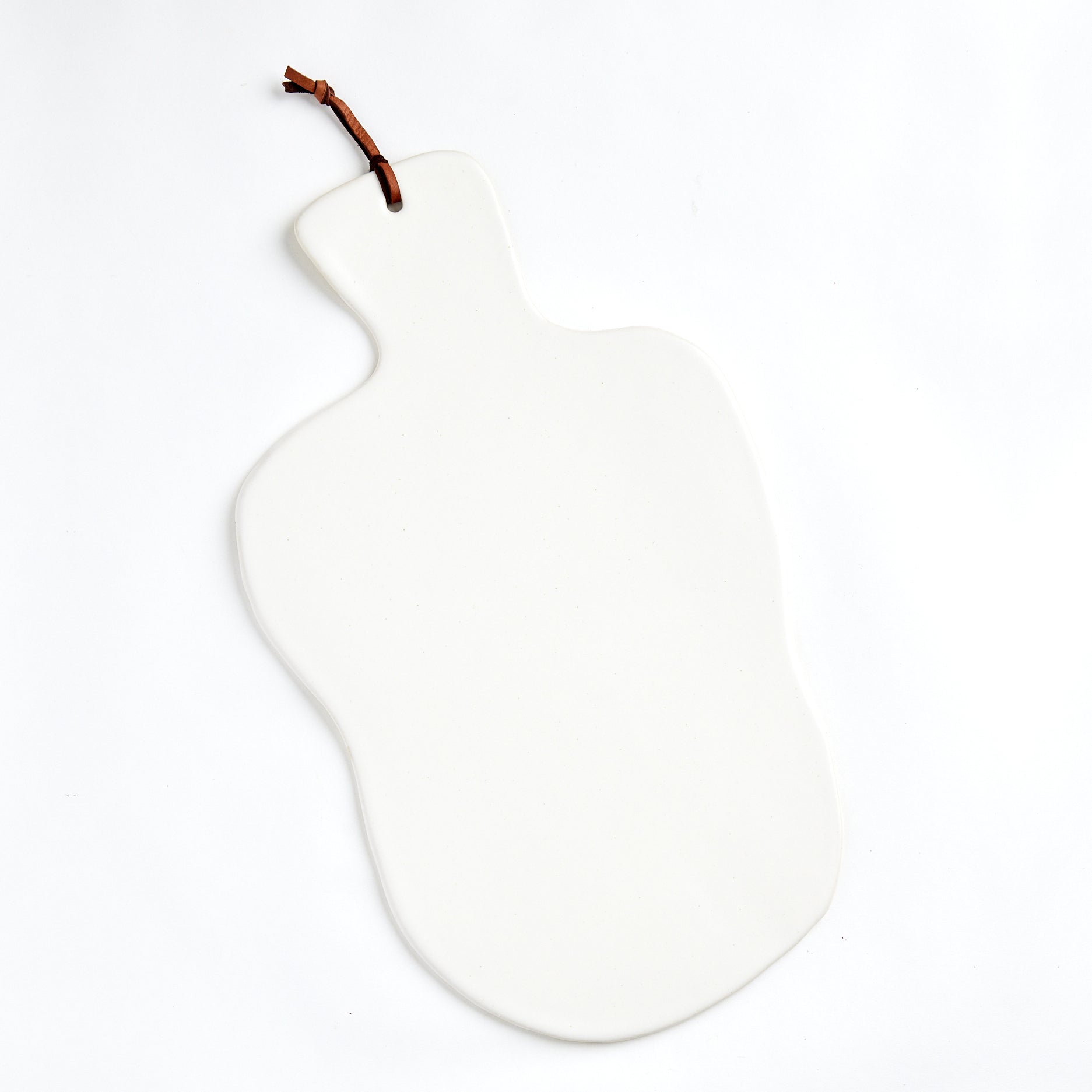 Ceramic Cheese Board with Leather Tie