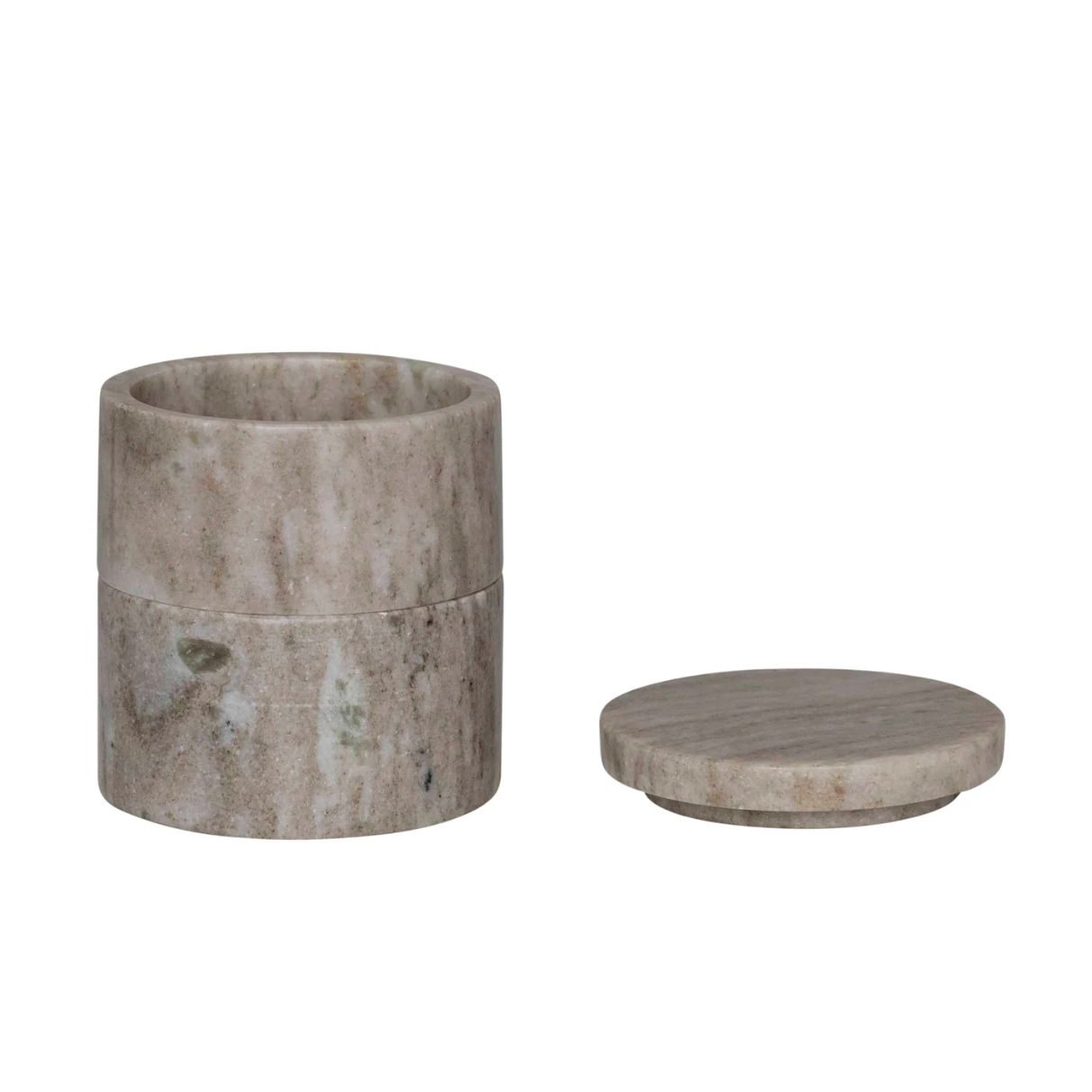 Marble Stackable Cellars, Set of 2