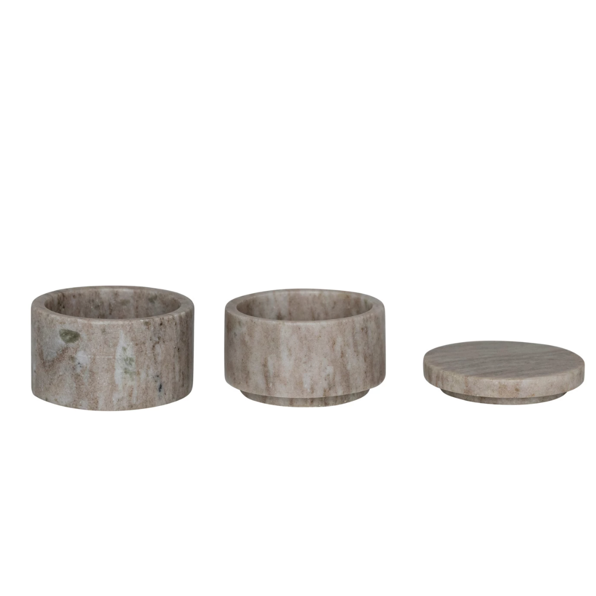 Marble Stackable Cellars, Set of 2