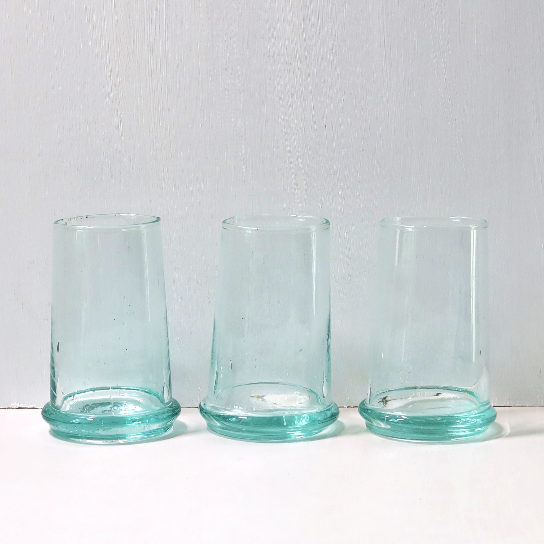 Moroccan Clear Tapered Glass Tumbler, Large