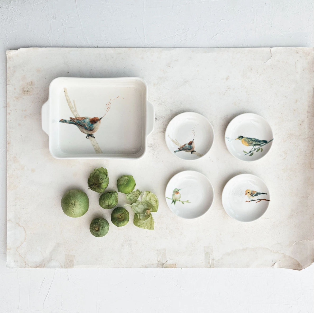 Bird Small Plates, Set of 4