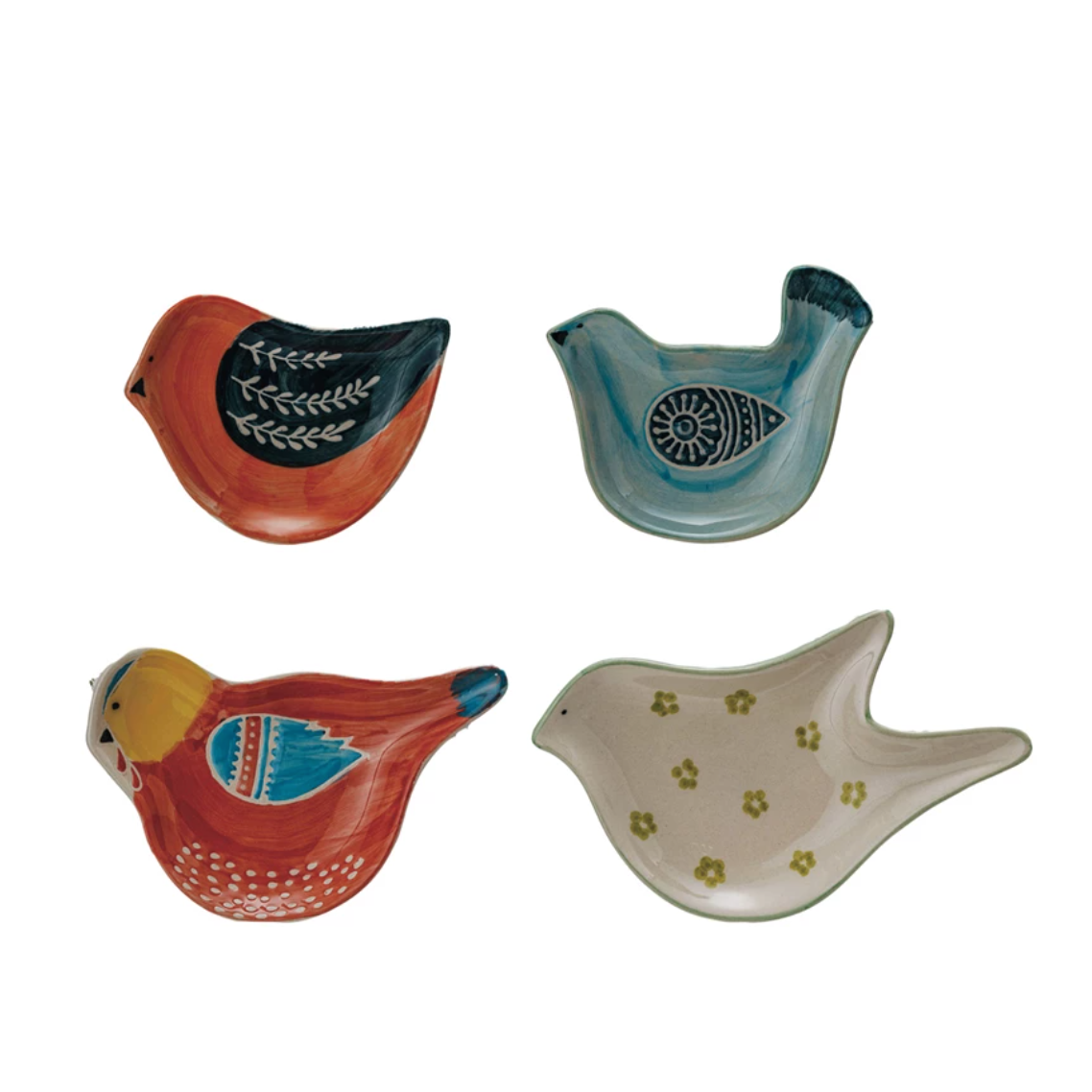 Autumn Bird Sauce Dish, Set of 4