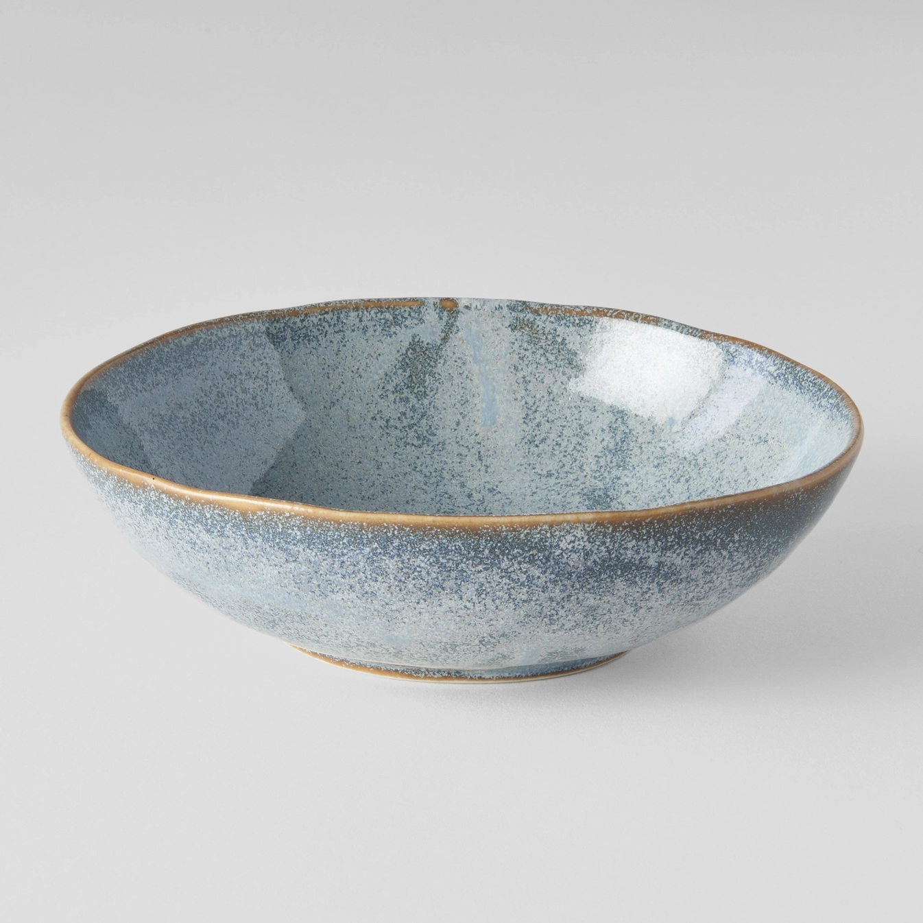 Blue Fog Shallow Bowl