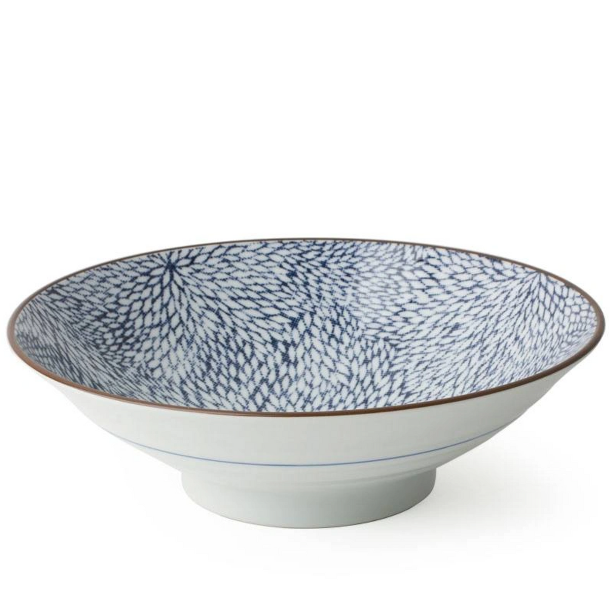 Blue Mums Serving Bowl