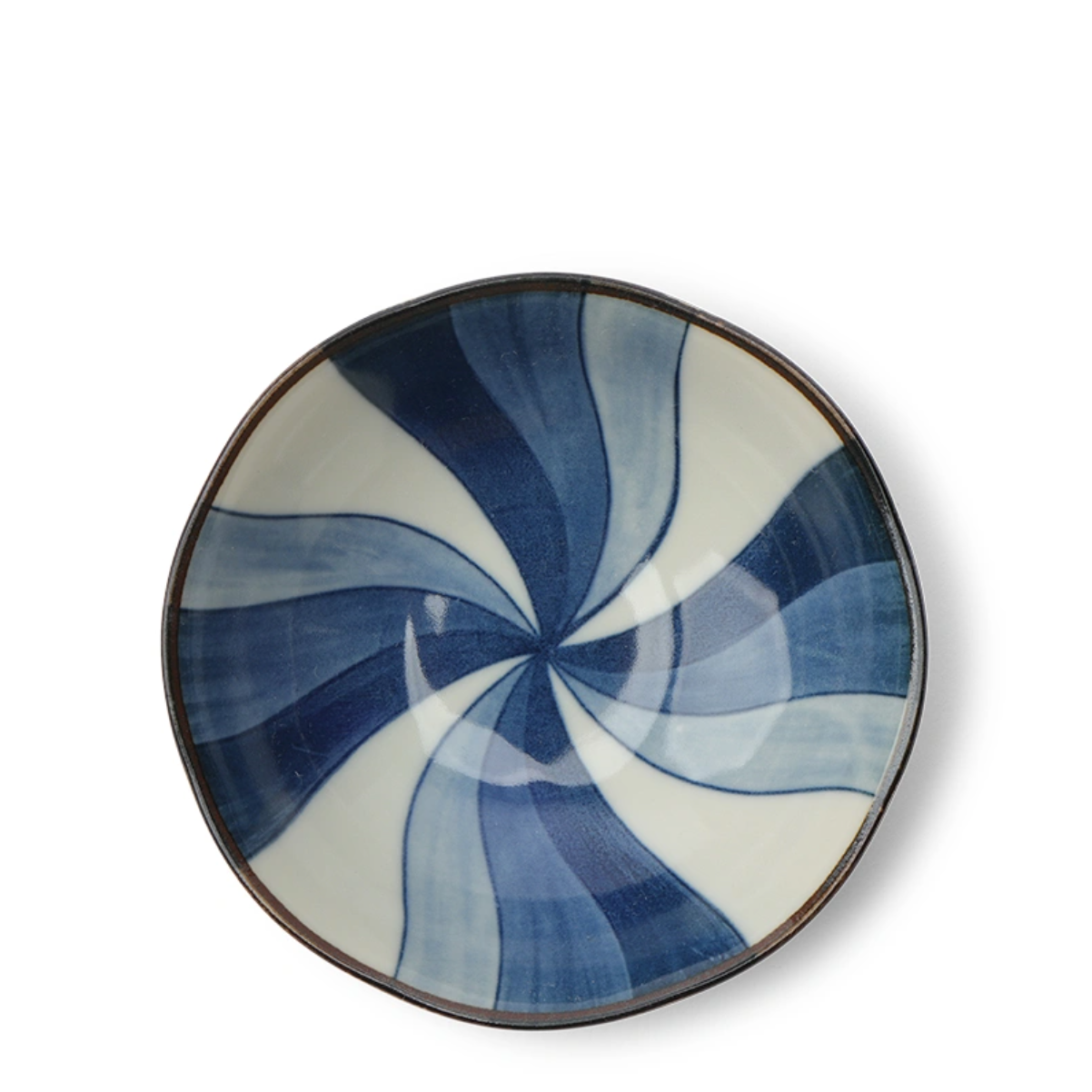Blue Pinwheel Sauce Bowl