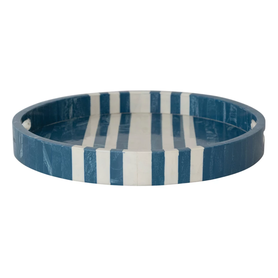 Blue Striped Resin Tray