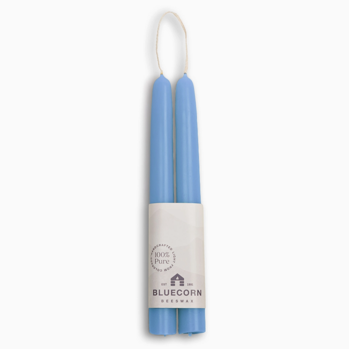 Hand Dipped Beeswax Taper Candles, 8 inch