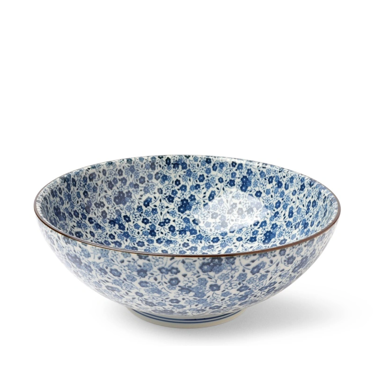Blue Flowers Ramen Bowl