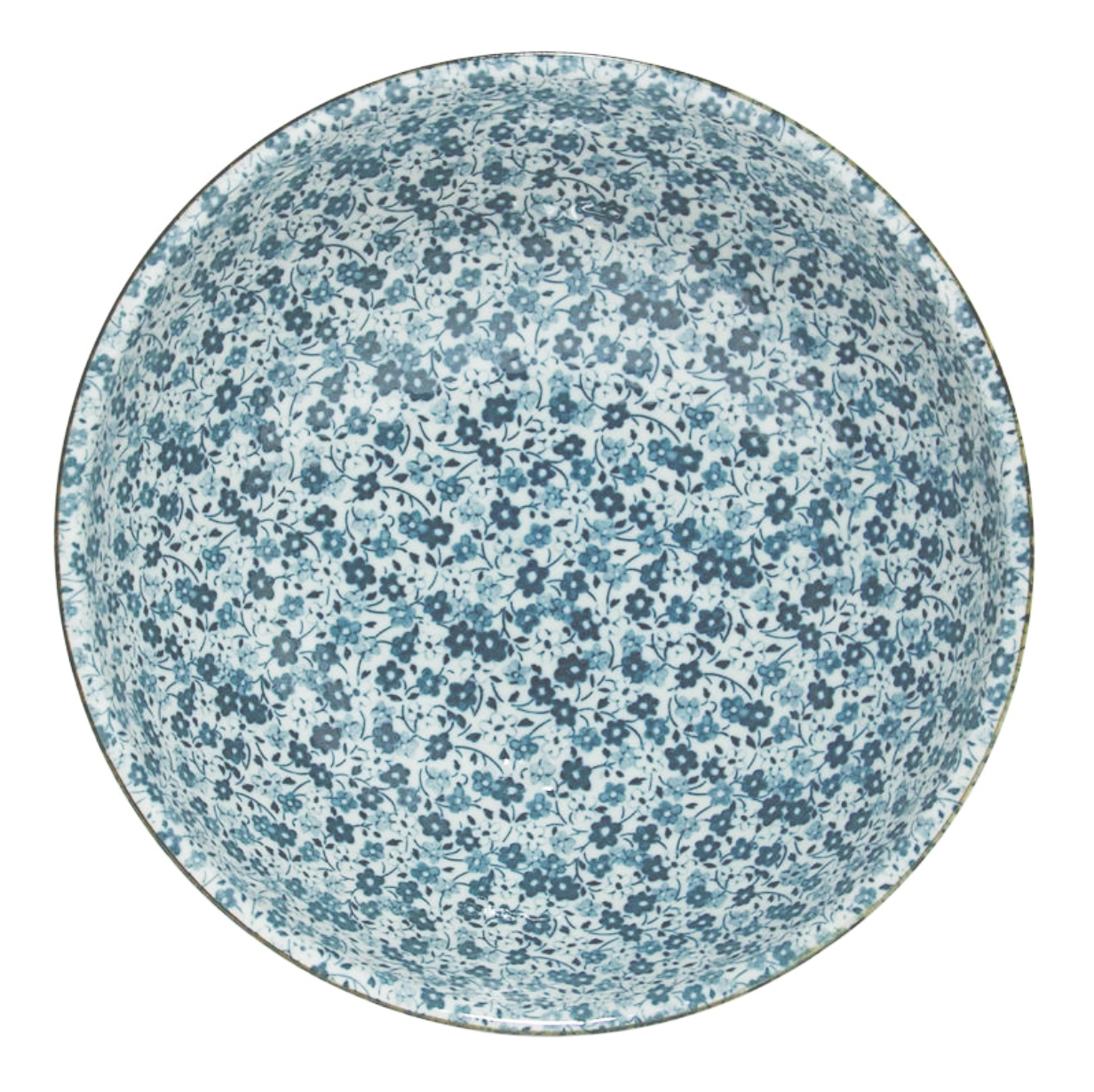 Blue Flowers Ramen Bowl