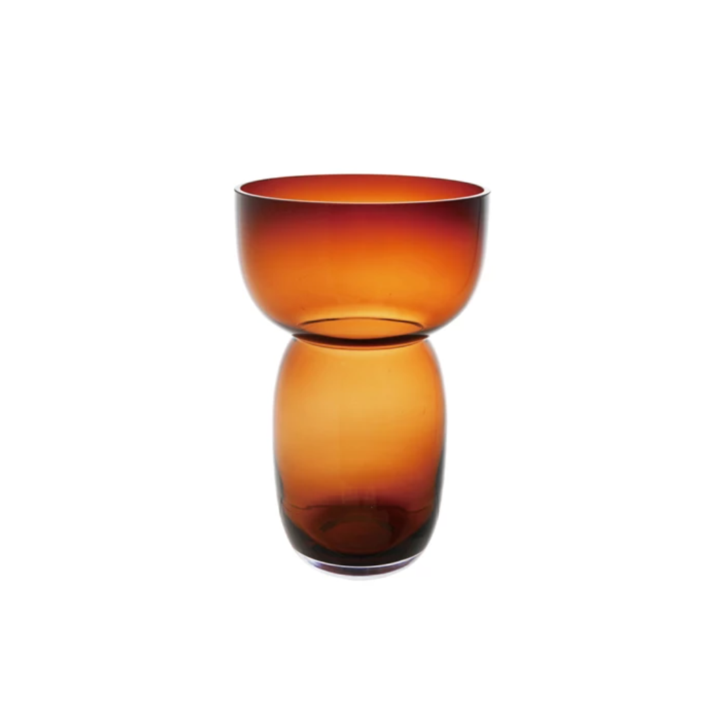Brown Bell Glass Vase
