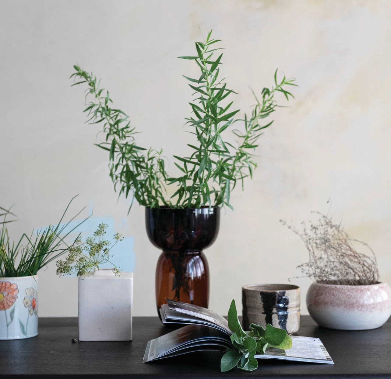 Brown Bell Glass Vase