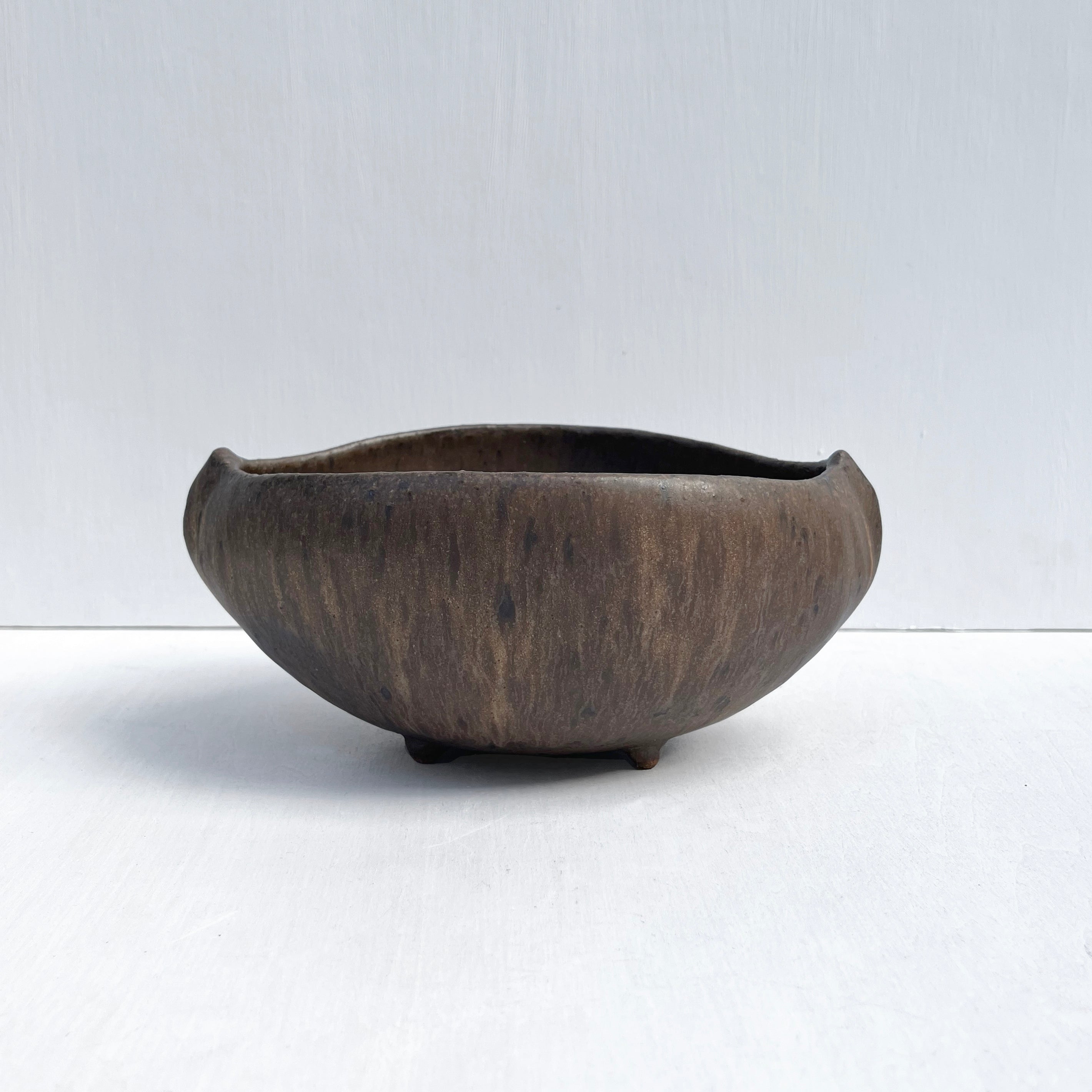 Brown Footed Bowl
