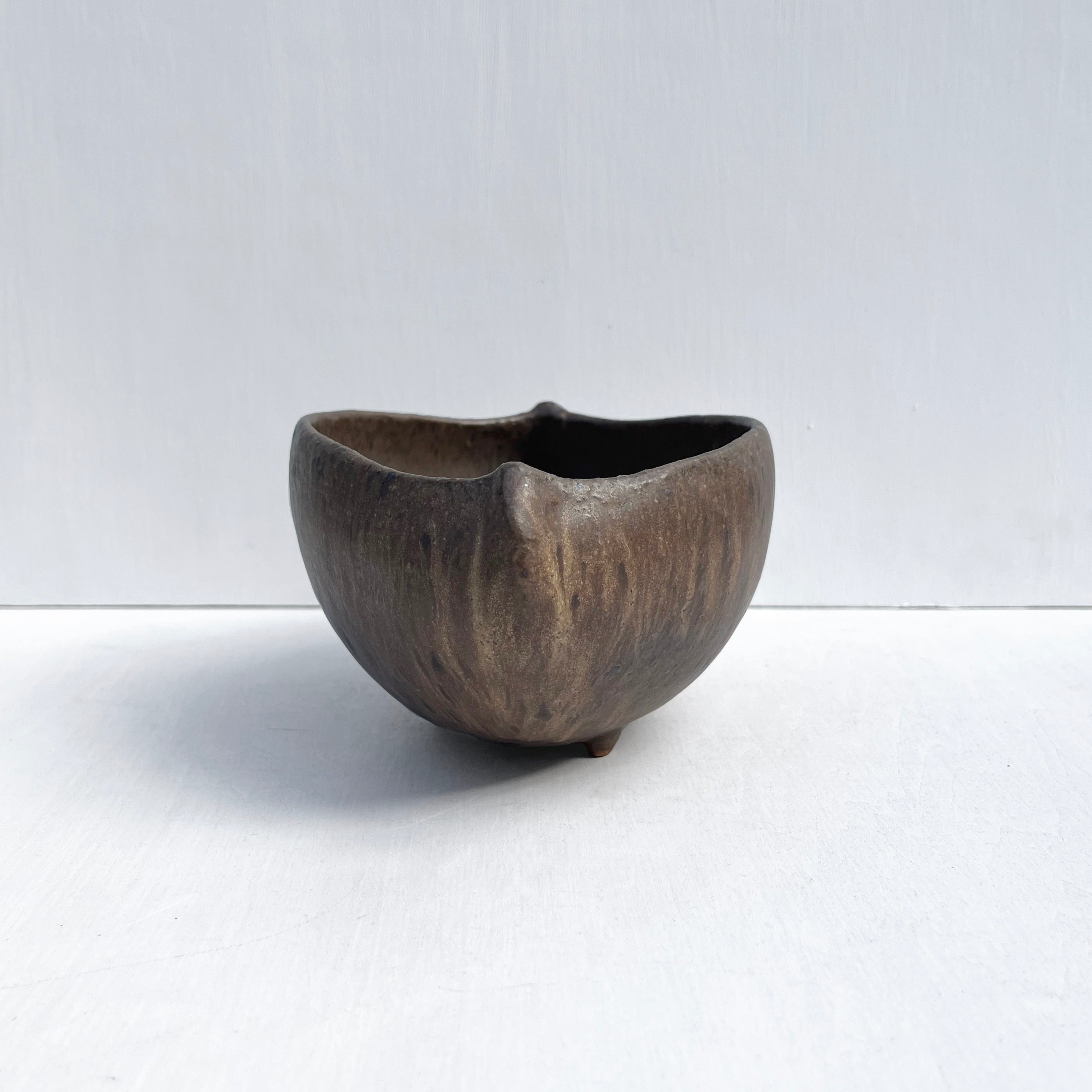 Brown Footed Bowl