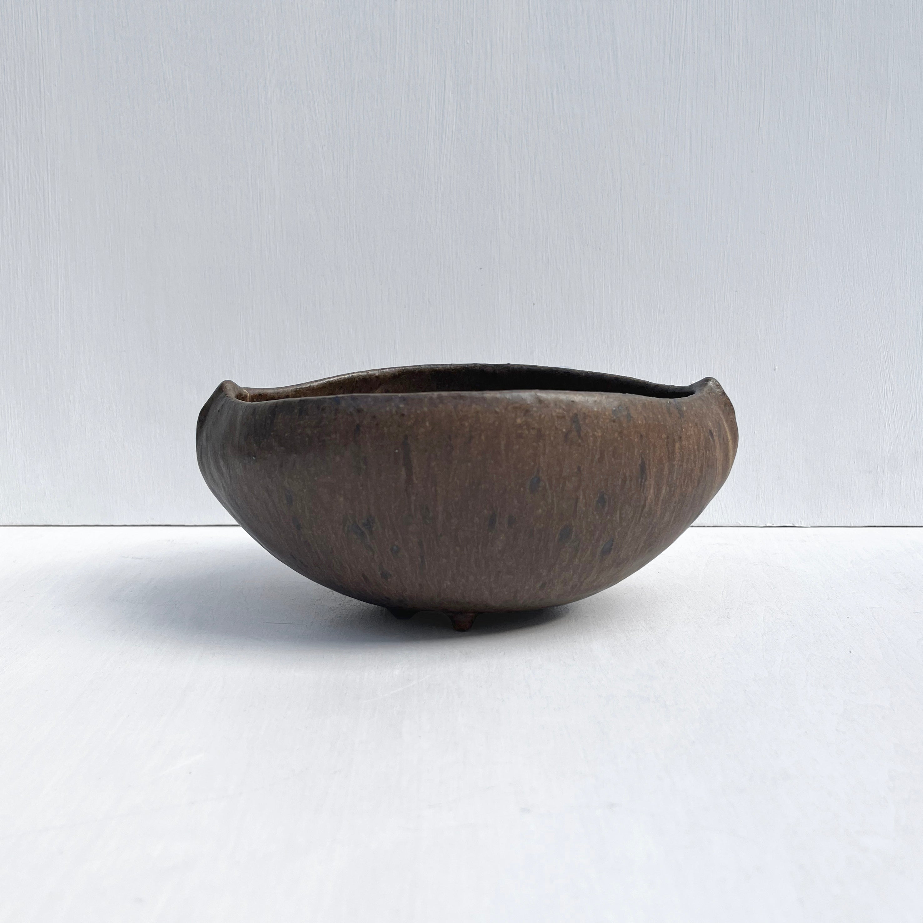 Brown Footed Bowl