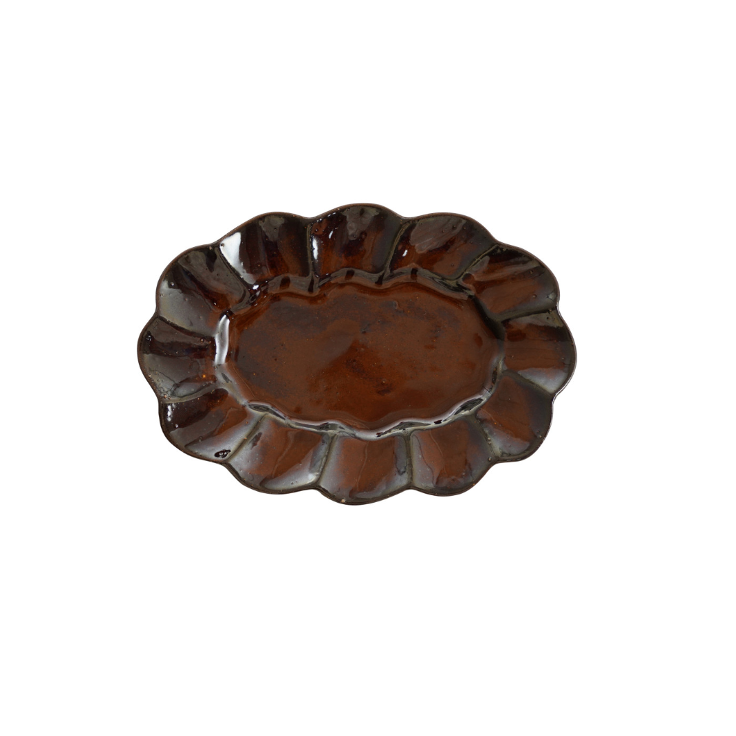 Sienna Scalloped Oval Plate