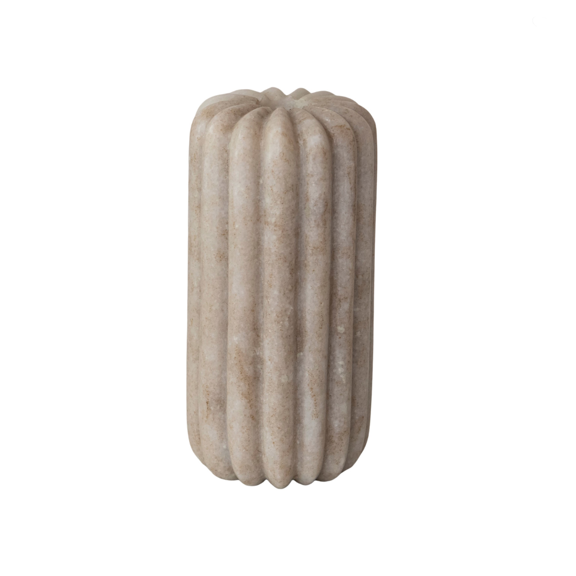 Brown Marble Fluted Taper Holder, Tall
