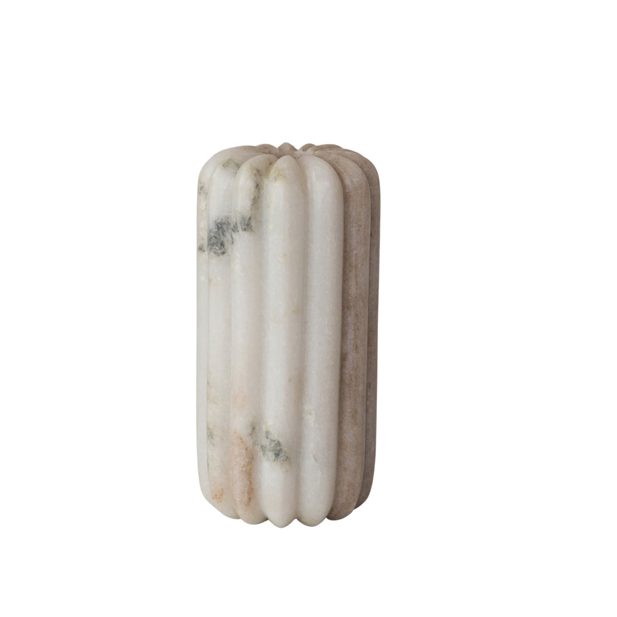 Brown Marble Fluted Taper Holder, Tall