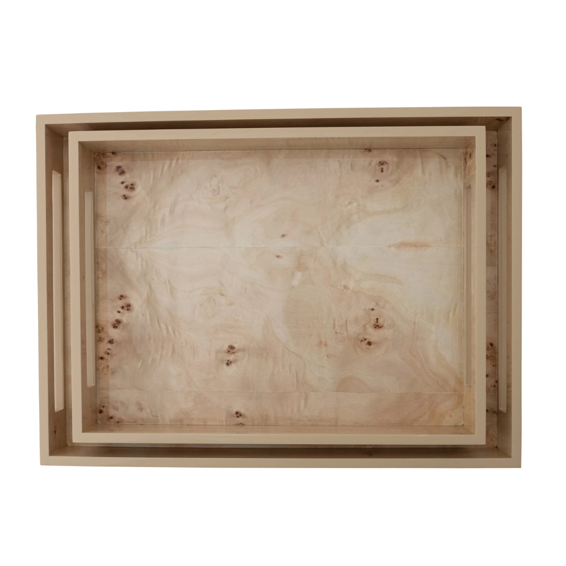 Burl Wood Veneer Trays