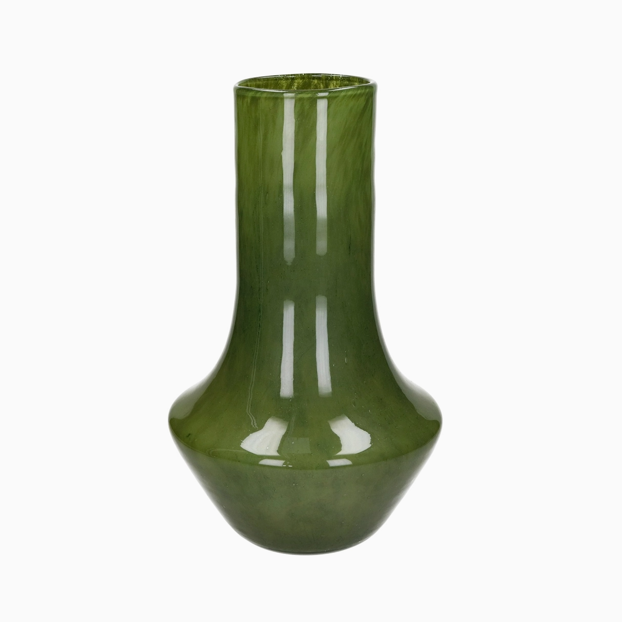 Camou Olive Glass Vase
