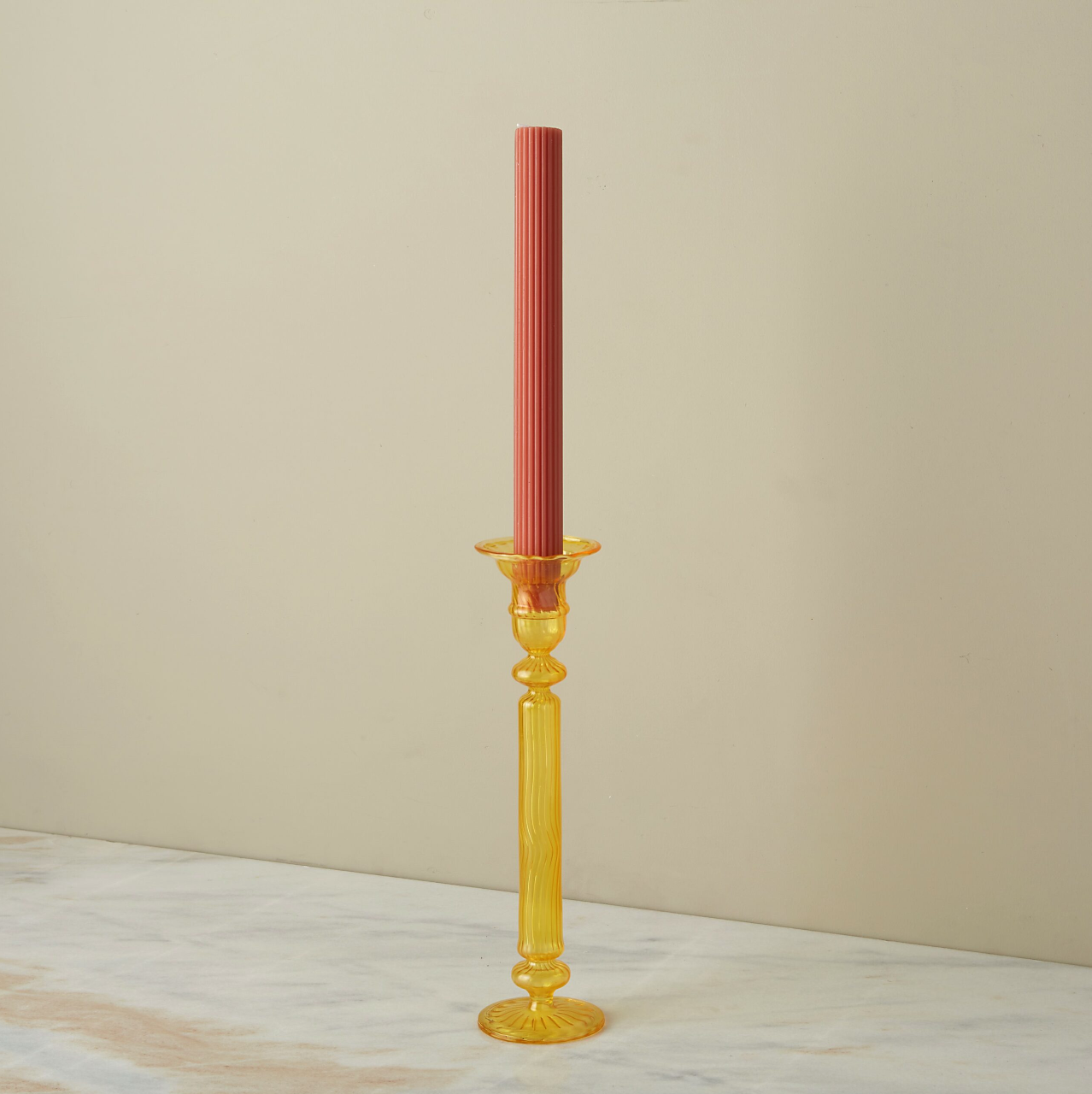 Glass Candlestick, Daffodil