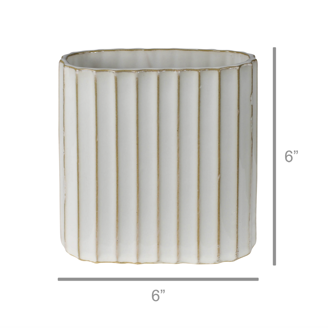 Caro Ribbed Vase, Small