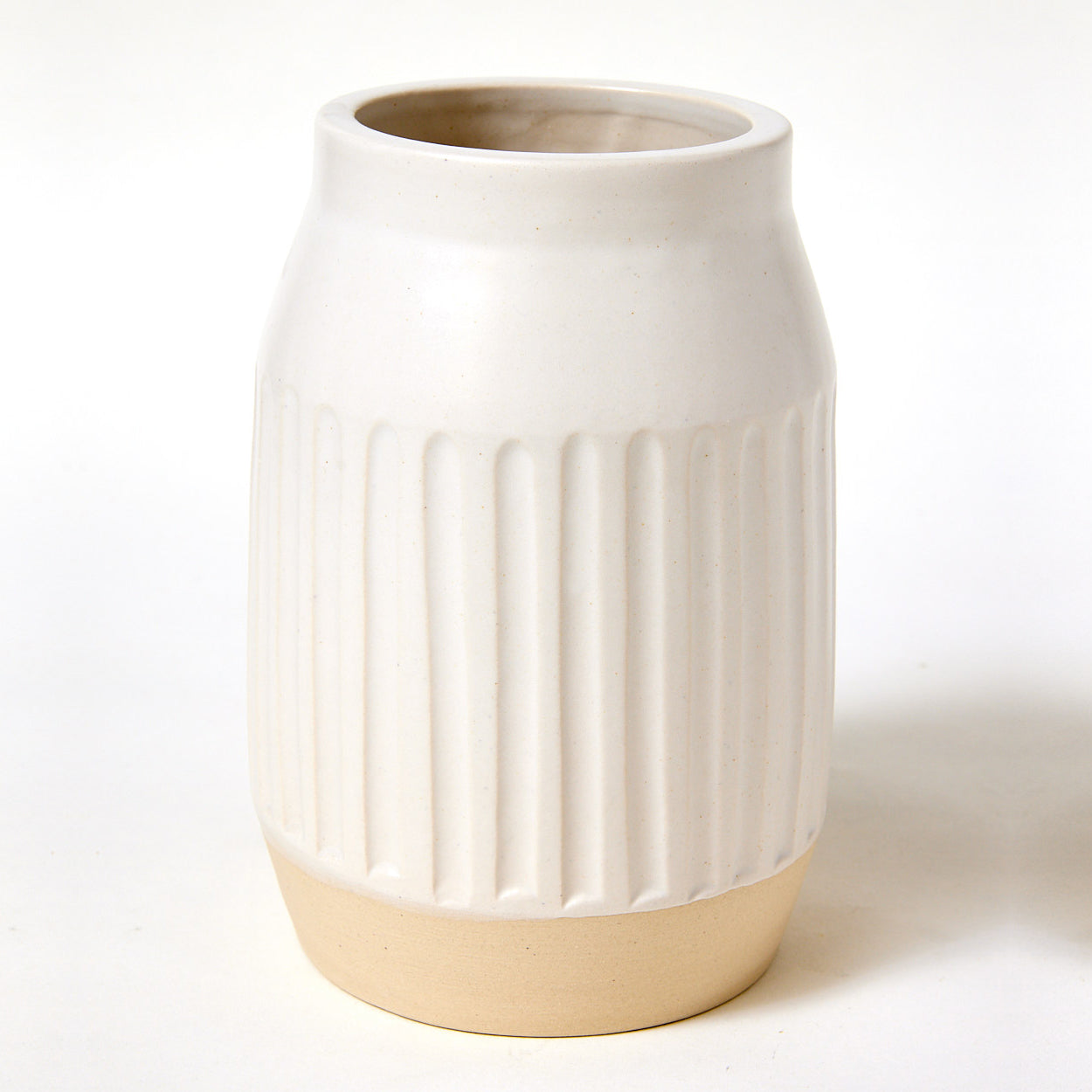 Tall Alabaster Satin Carved Vase, #3