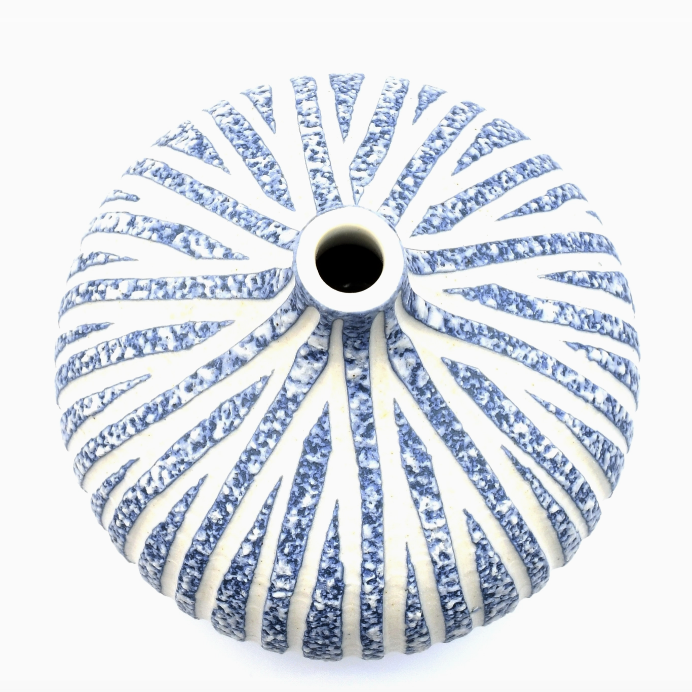 Handmade Round Coral Bud Vase, Blue