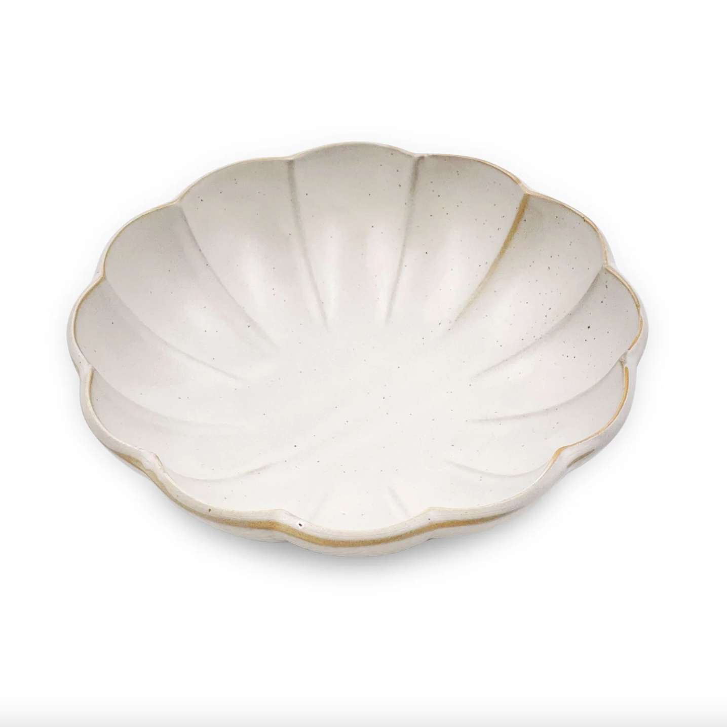 Daisy Ivory Shallow Bowl