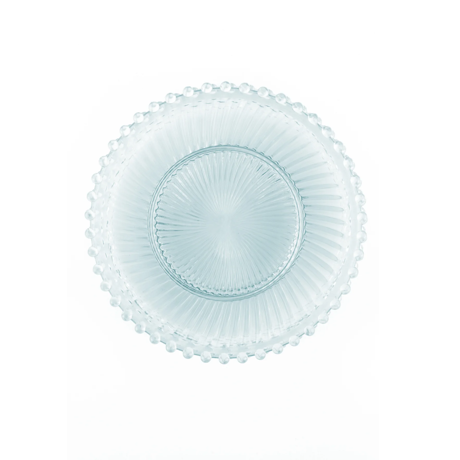 Dentelle Glass Plate, Aqua