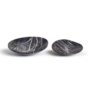 Ebony Ceramic Wide Serving Bowls