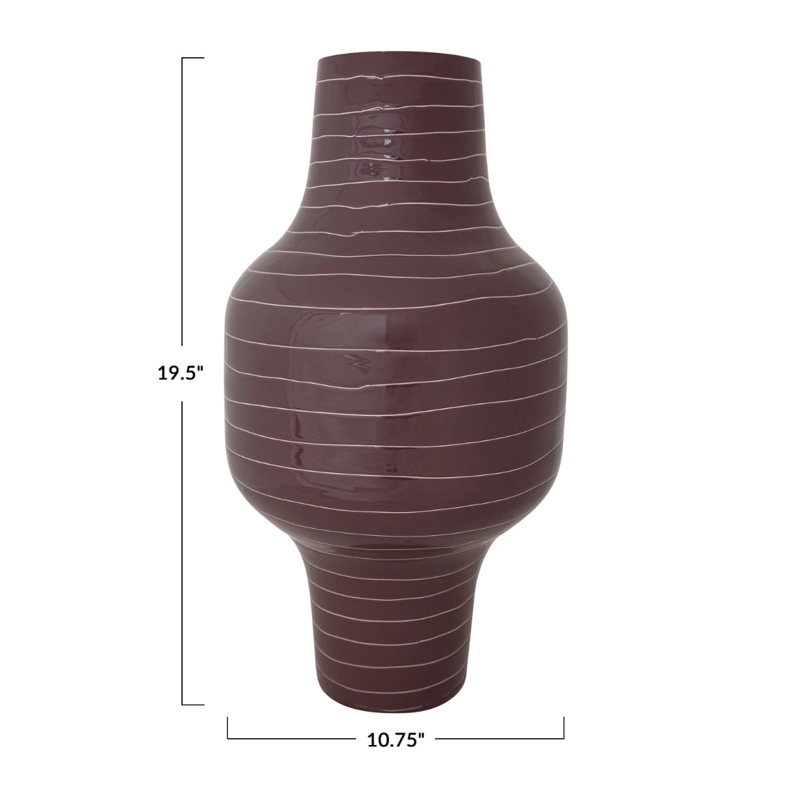 Plum Gourd Metal Vase